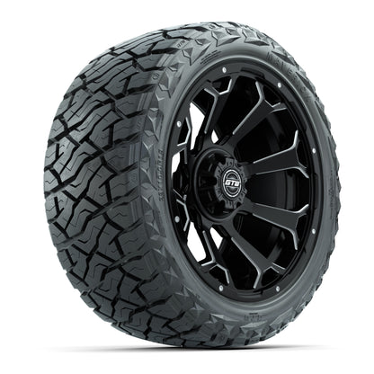GTW Raven Matte Black 15 in Wheels with 23x10.00-R15 Maverick All-Terrain Tires – Full Set
