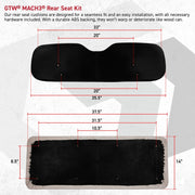 1994.5-Up EZGO TXT - GTW mach3 White Rear Flip Seat