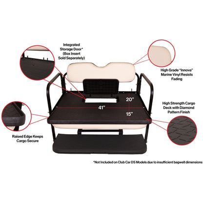 Yamaha G19-G22 - GTW Mach3 White Rear Flip Seat