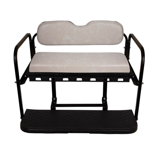 GTW MACH3 Rear Flip Seat for EZGO RXV - Stone Beige (Years 2008-Up)