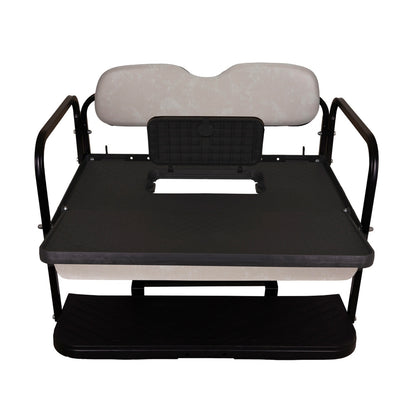 GTW MACH3 Rear Flip Seat for EZGO RXV - Stone Beige (Years 2008-Up)