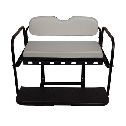 GTW MACH3 Rear Flip Seat for Club Car Precedent, Tempo, & Onward - Gray (Years 2004-Up)