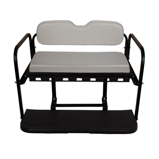 GTW MACH3 Rear Flip Seat for Club Car Precedent, Tempo, & Onward - Gray (Years 2004-Up)