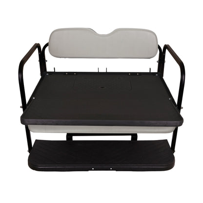 GTW MACH3 Rear Flip Seat for Club Car Precedent, Tempo, & Onward - Gray (Years 2004-Up)