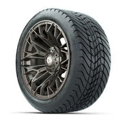 Set of (4) 14 in GTW® Stellar Matte Bronze Wheels with 225/3 - 3/4 view