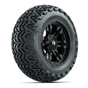 GTW® Shogun Gloss Black 14 in Wheels with 23x10-14 Predator All-Terrain Tires – Full Set