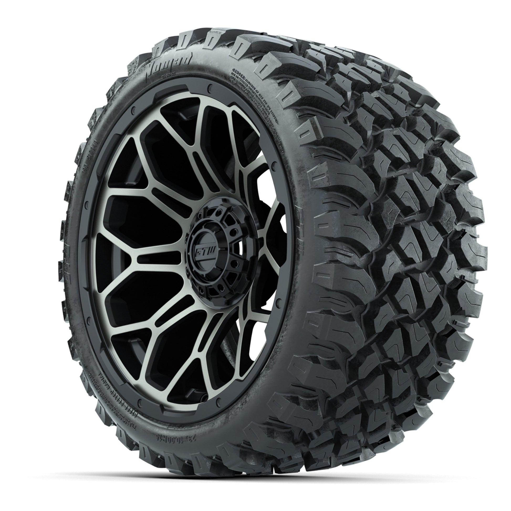 Set of (4) 15″ GTW Bravo Bronze Wheels with 23x10-R15 Nomad All-Terrain Tires