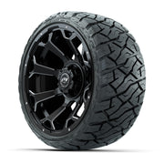 GTW Raven Matte Black 14 in Wheels with 205/35-R14 Maverick  - 3/4 view