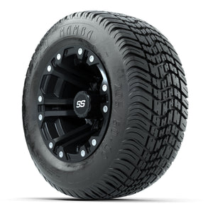 GTW Specter Matte Black 10 in Wheels with 205/50-10 Mamba Street Tires – Full Set
