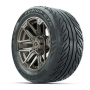 GTW® Graffiti Bronze/Black 14 in Wheels with 255/45-R14 Fusi - 3/4 view