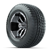 GTW Storm Trooper Black and Machined 10 in Wheels 18in Fusion Street Tires – Set of 4