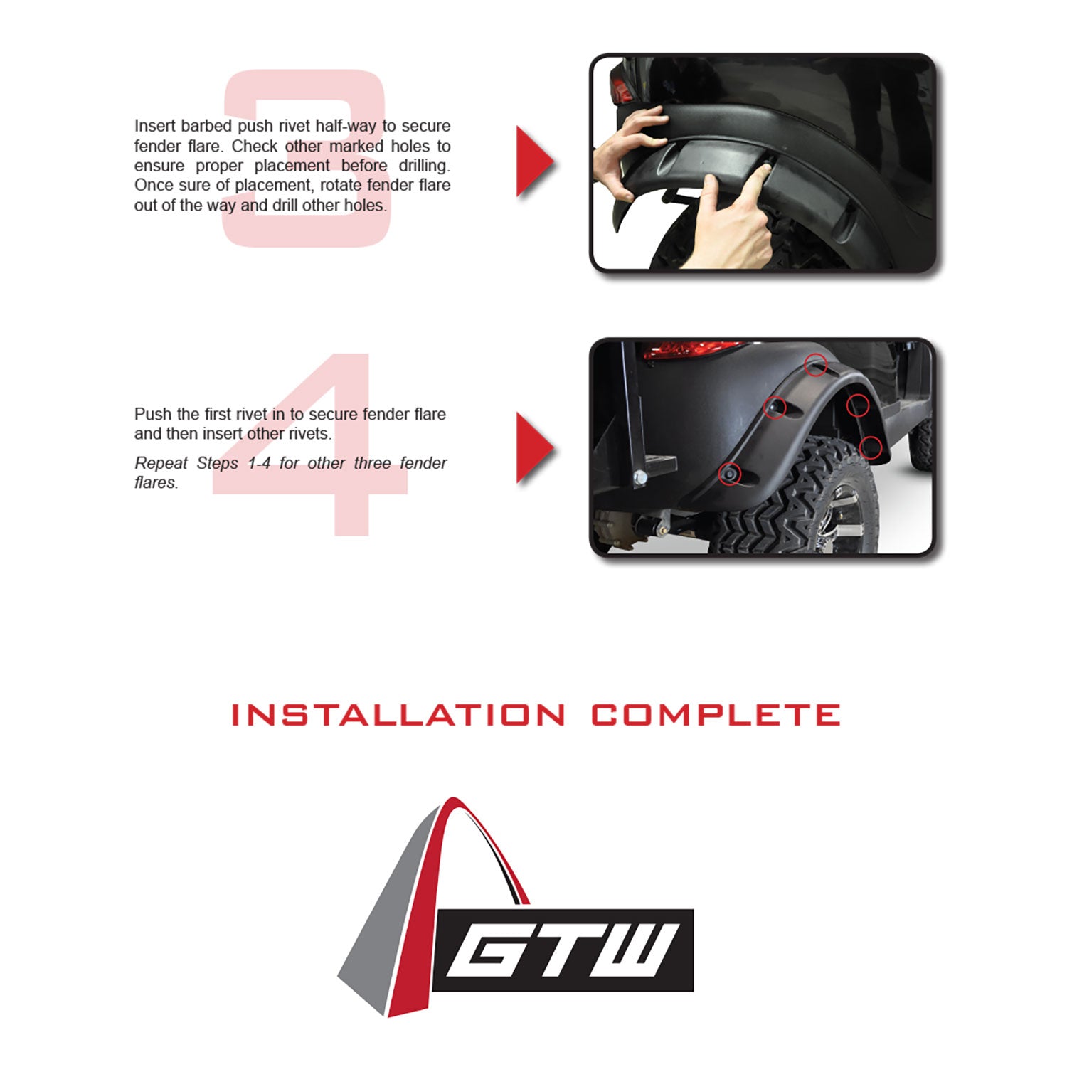 2004-Up Club Car Precedent - GTW Fender Flares