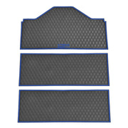 Xtreme Front & Two Middle Floor Mats for Evolution D5 Ranger & Maverick – Black/Blue
