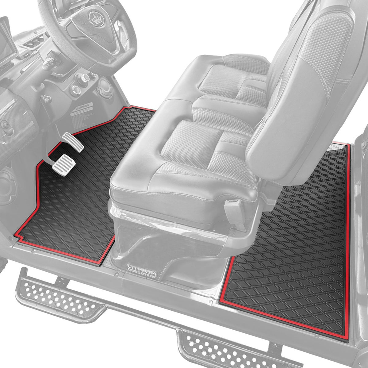 Xtreme Front & Middle Floor Mats for Evolution D5 Ranger & Maverick – Black/Red