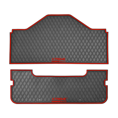Xtreme Front & Rear Floor Mats for Evolution D5 Ranger & Maverick – Black/Red