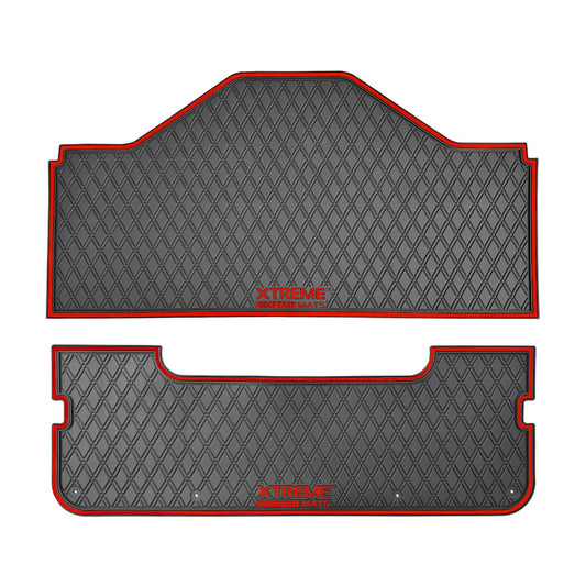 Xtreme Front & Rear Floor Mats for Evolution D5 Ranger & Maverick – Black/Red