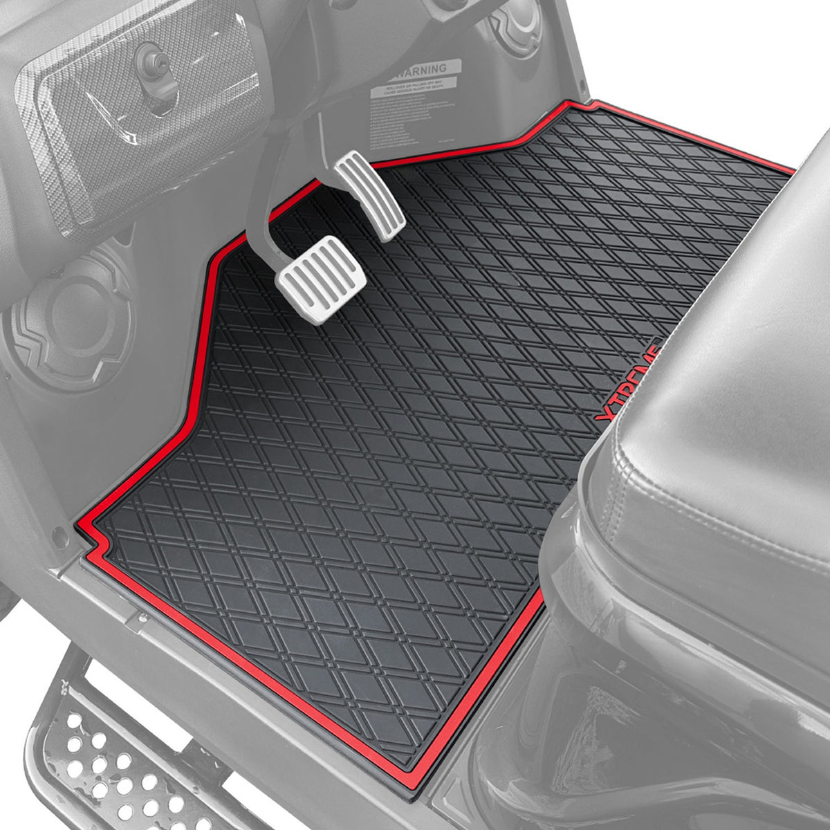 Xtreme Front & Rear Floor Mats for Evolution D5 Ranger & Maverick – Black/Red