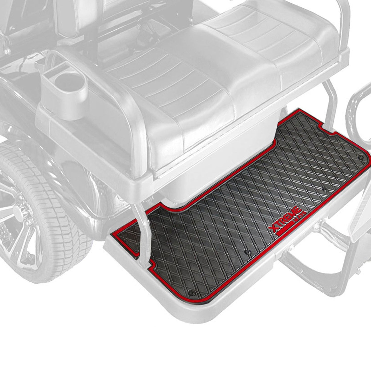 Xtreme Front, Middle, & Rear Floor Mats for Evolution D5 Ranger & Maverick – Black/Red