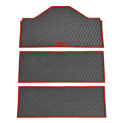 Xtreme Front & Two Middle Floor Mats for Evolution D5 Ranger & Maverick – Black/Red