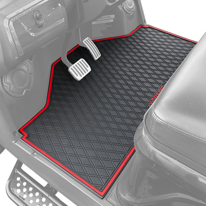 Xtreme Front & Two Middle Floor Mats for Evolution D5 Ranger & Maverick – Black/Red