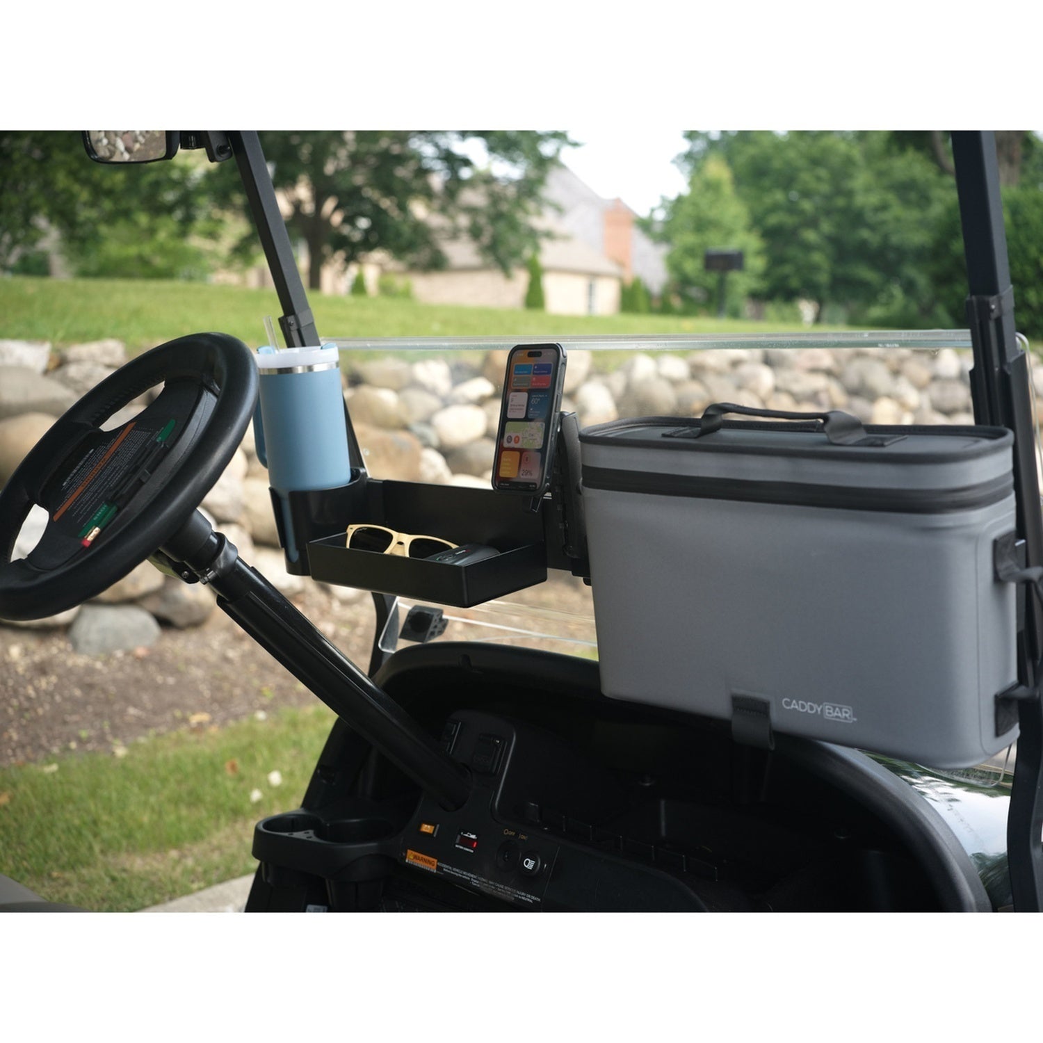 CADDYBAR™ with One Tray, One Cooler, and One Oversided Cup Holder Bundle