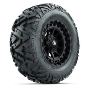 GTW Barricade Black 14 in Wheels with 25x10-14 Barrage Mud Tires – Full Set