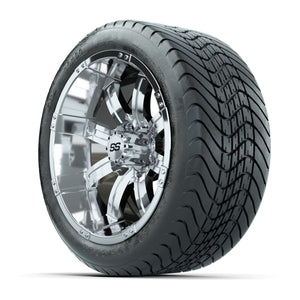14" GTW Tempest Chrome Wheels with Mamba Street Tires – Set of 4