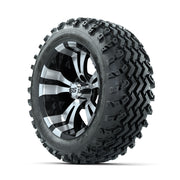 GTW Vampire Machined/Black 14 in Wheels with 23x10.00-14 Rog - 3/4 view