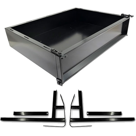 GTW® Black Steel Cargo Box Kit For EZGO TXT/T48 (Years 1994.5-Up)
