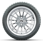 GTW Boost Chrome 14 in Wheels with 225/30-14 Mamba Street Ti - front view