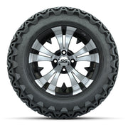 GTW Vampire Black and Machined Wheels with 23in Predator A-T - front view