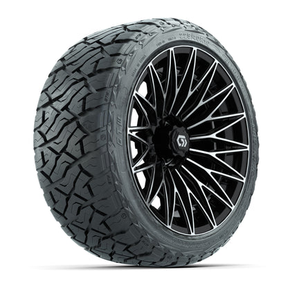GTW Blur Black/Machined 16 in Wheels with 225/40-R16 Maverick Hybrid Tires – Full Set