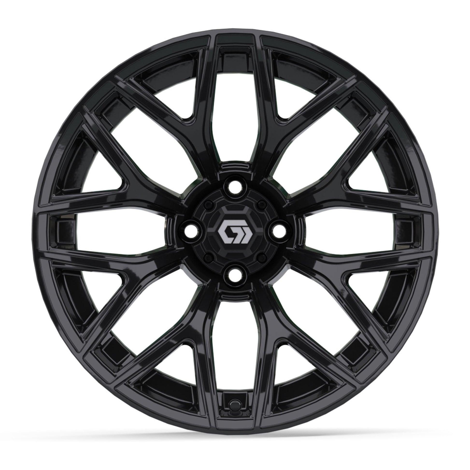 Monaco 16 inch GTW golf cart wheel - Gloss Black