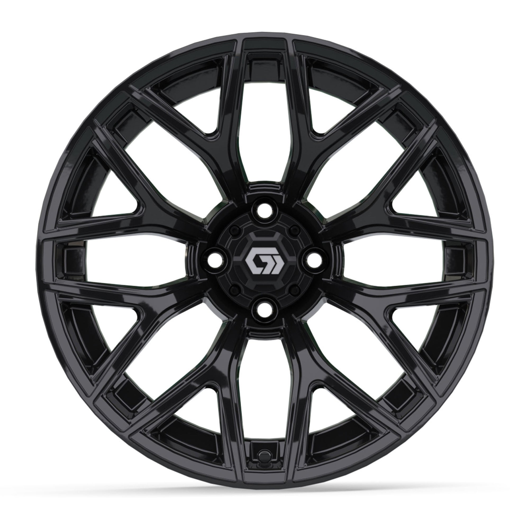 Monaco 16 inch GTW golf cart wheel - Gloss Black