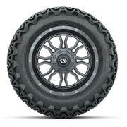 GTW Volt Gunmetal/Machined 14 in Wheels with 23x10-14 Predat - front view