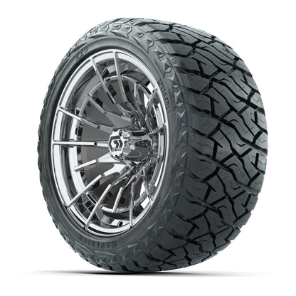 GTW Boost Chrome 14 in Wheels with 23x10.00-R14 Maverick All - 3/4 view