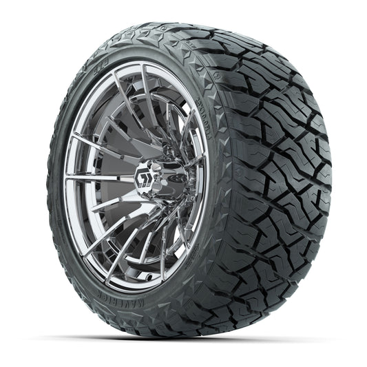 GTW Boost Chrome 14 in Wheels with 23x10.00-R14 Maverick All - 3/4 view