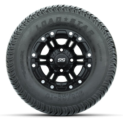 GTW Specter Matte Black 10 in Wheels with 205/65-10 Kenda Load Star Street Tires – Full Set