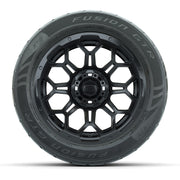 Set of (4) 14 in GTW Bravo Wheels with 255/45-R14 Fusion GTR - front view
