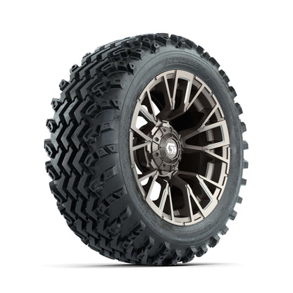 GTW® Vandal Bronze/Machined 14 in Wheels with 23X10.00-14 Rogue All-Terrain Tires – Full Set