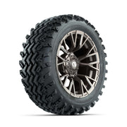 GTW® Vandal Bronze/Machined 14 in Wheels with 23X10.00-14 Rogue All-Terrain Tires – Full Set