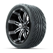 GTW® Tempest Black/Machined 14 in Wheels with 205/40-R14 Fus - 3/4 view