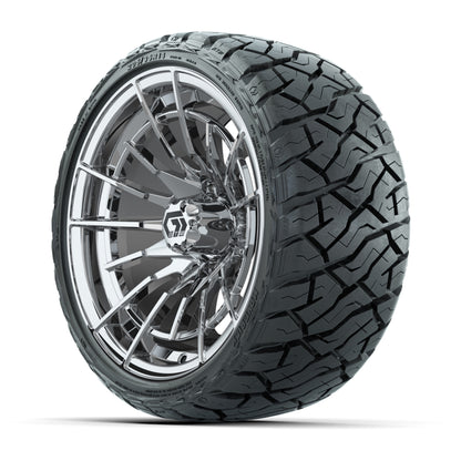 GTW Boost Chrome 14 in Wheels with 205/35-R14 Maverick Low-P - 3/4 view