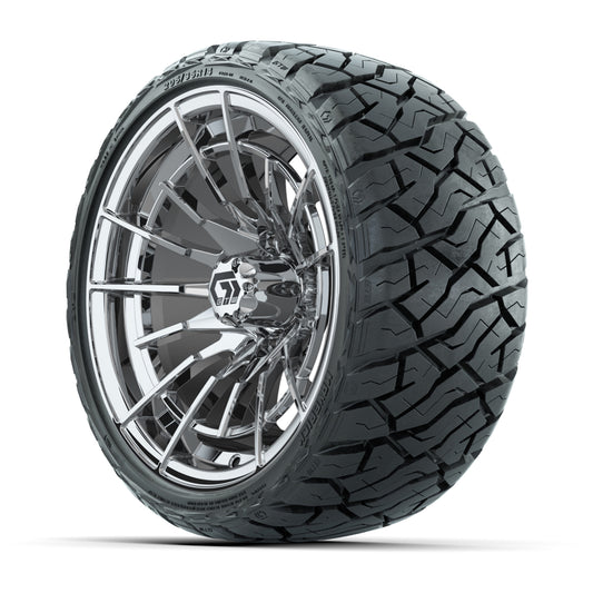 GTW Boost Chrome 14 in Wheels with 205/35-R14 Maverick Low-P - 3/4 view