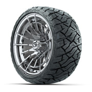 GTW Boost Chrome 14 in Wheels with 205/35-R14 Maverick Low-P - 3/4 view