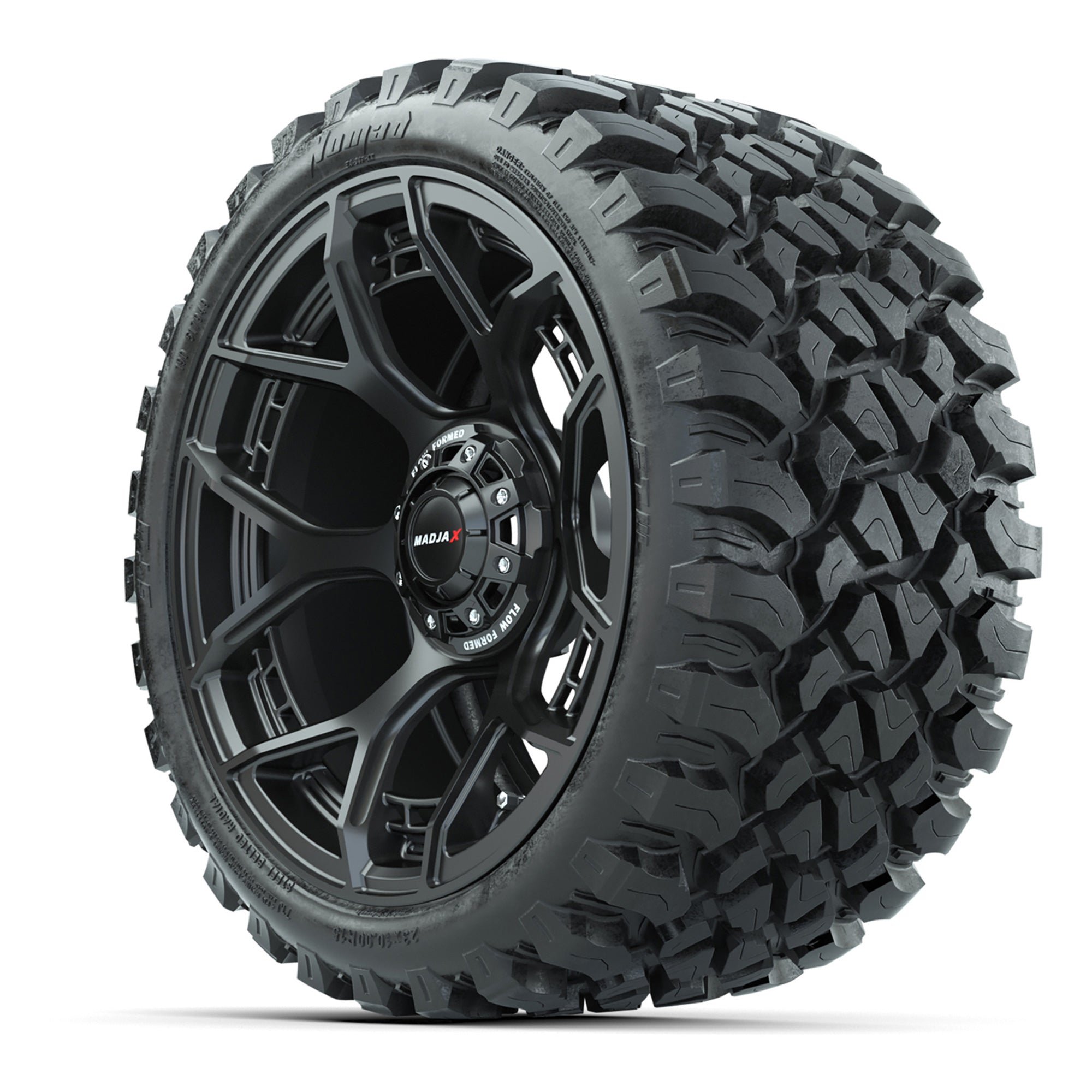 Set of (4) 15" MadJax® Flow Form Evolution Matte Black Wheels with GTW® Nomad Off Road Tires