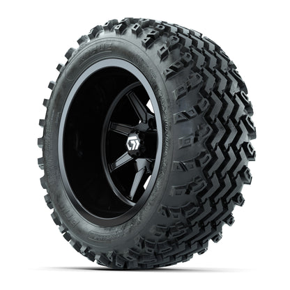 GTW Reaper Gloss Black 14 in Wheels with 23X10-R14 Rogue All-Terrain Tires – Full Set
