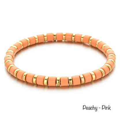 Enamel Stretch Bracelets  - Add Clip Charms