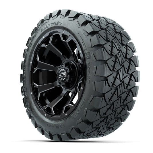 Set of (4) 14 in GTW Raven Wheels with 22x10-14 GTW Timberwo - 3/4 view