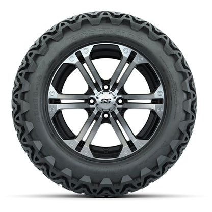 GTW Specter Black and Machined Wheels with 23in Predator A-T - front view